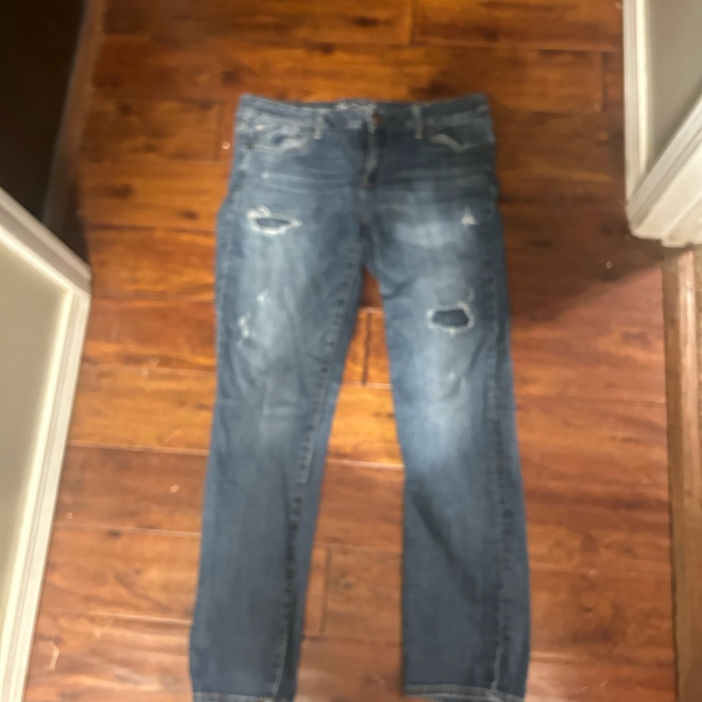 Studio Blue and American Eagle Distressed Blue Jeans size 14 and 32 waist
